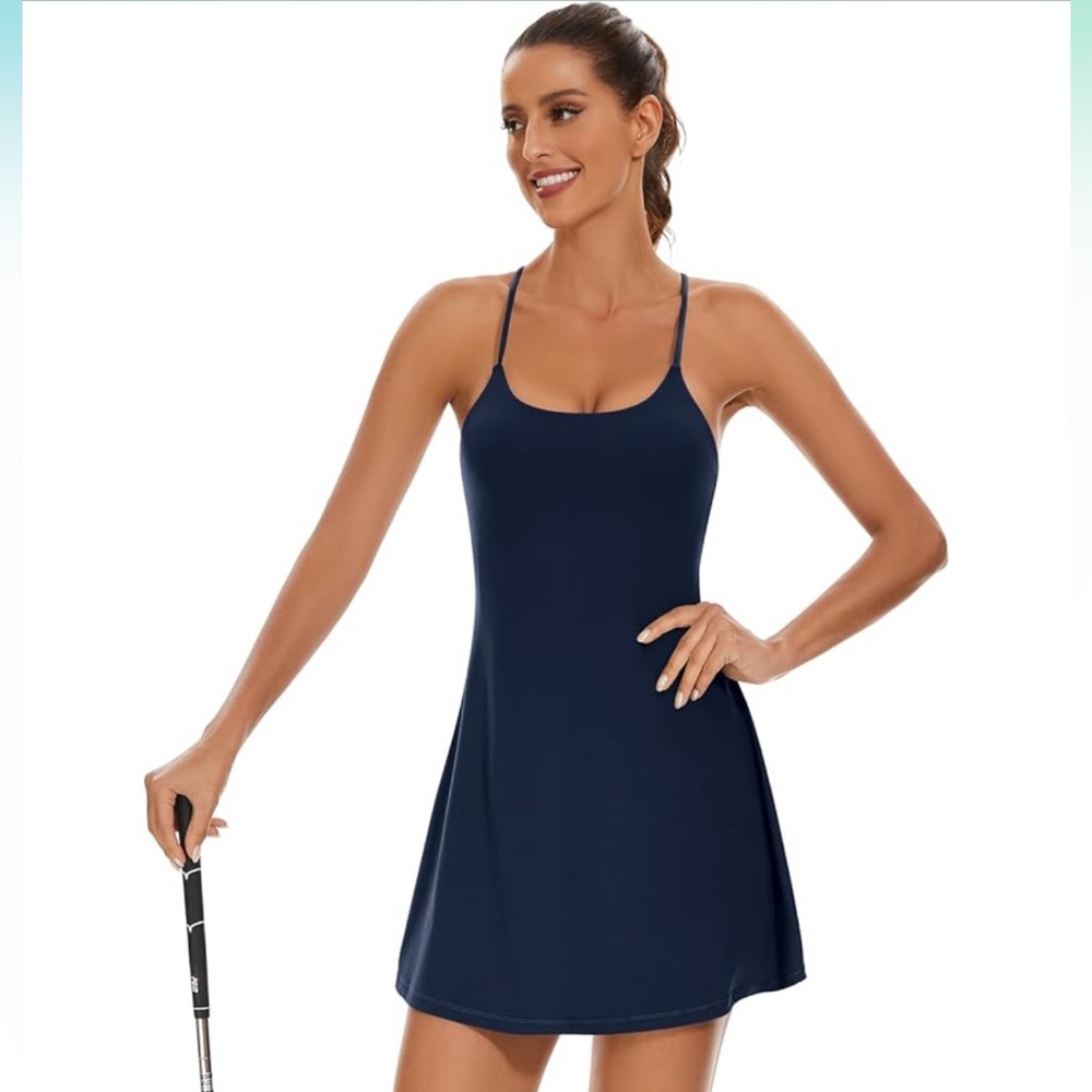 Stylish Navy Blue Sleeveless Dress